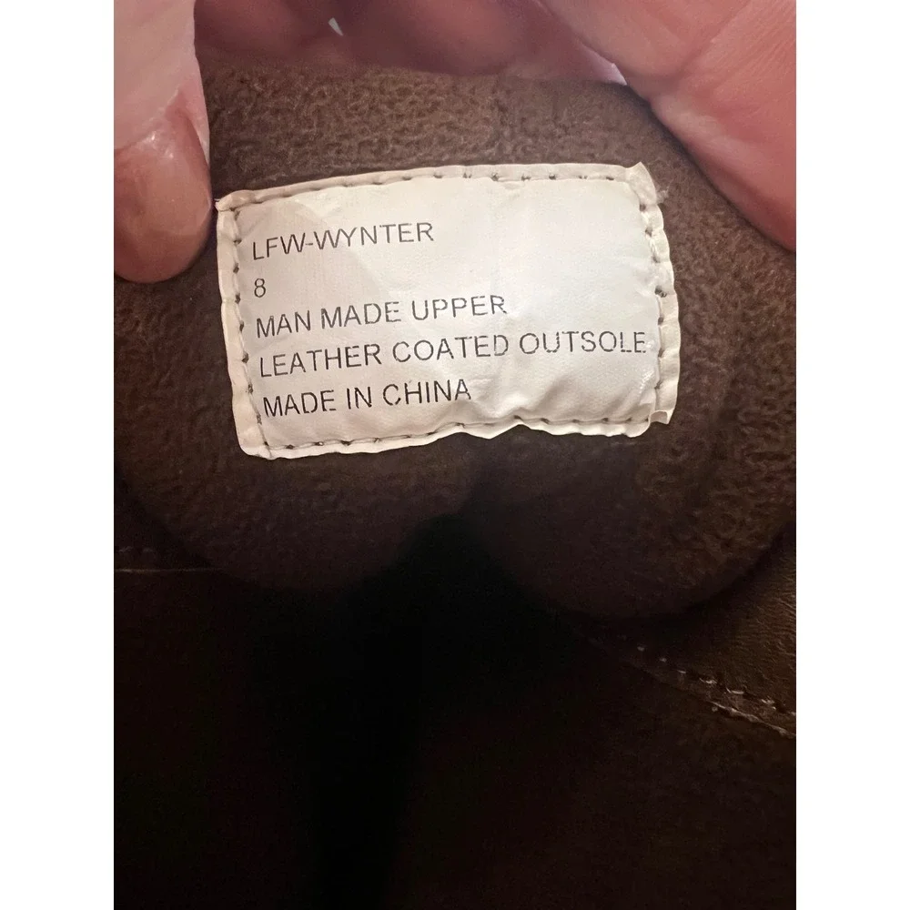 London Fog Women's Brown Leather‎ Duck Boots Waterproof Size 8